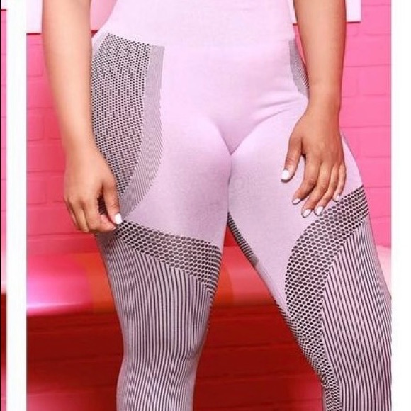 Pink and grey legging fit - Picture 2 of 3